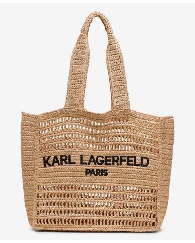 Karl Lagerfeld | Women's Antibes Straw Tote Bag | Natural