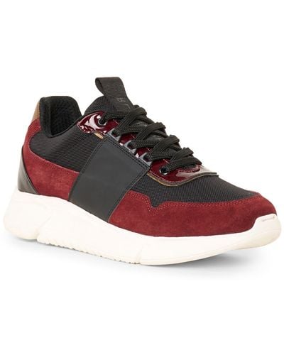 Karl Lagerfeld Colorblock Low Top Sneakers - Red