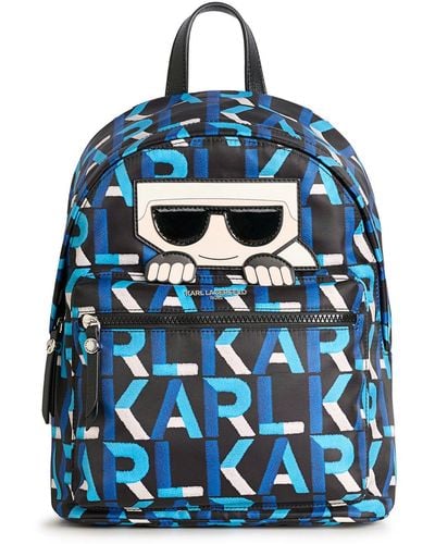 Karl Lagerfeld | Women's Amour Backpack | Black/emb - Blue