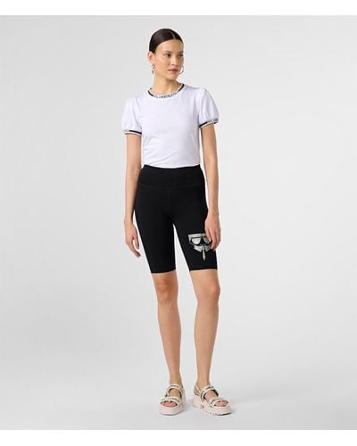Karl Lagerfeld | Women's Karl Head Bike Shorts | Black | Cotton/spandex | Size 2xs