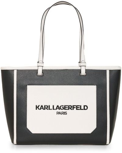 Karl Lagerfeld | Women's Maybelle Logo Tote Bag | Black/white