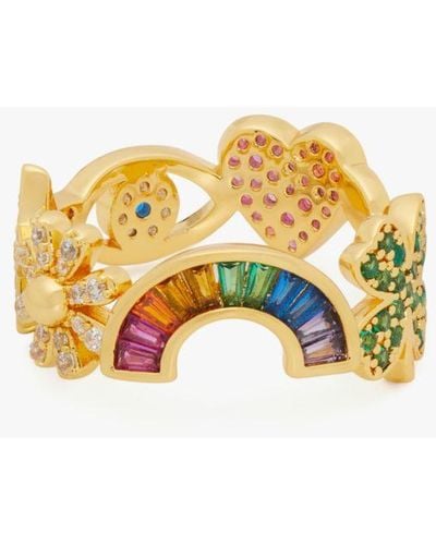Kate Spade Rainbow Joy Charm Ring - Metallic