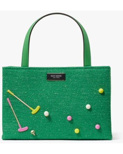 Kate Spade Sam Icon Astroturf Fabric Small Tote - Green