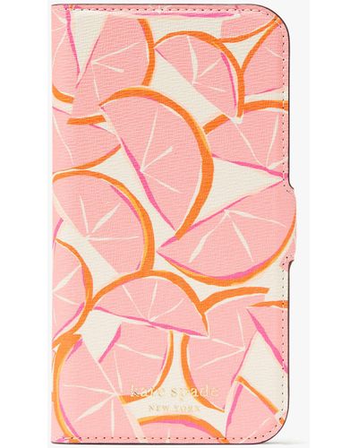 Kate Spade Spencer Grapefruit Umschlaghülle Für Iphone 13 Pro - Pink