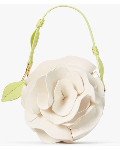 Kate Spade Flora 3D Handgelenktasche aus Lackleder - Weiß