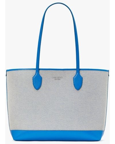 Kate Spade Bleecker Canvas Large Tote - Blue