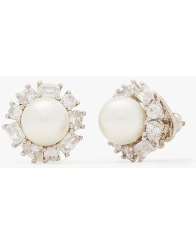Kate Spade Candy Shop Pearl Halo Studs - Natural