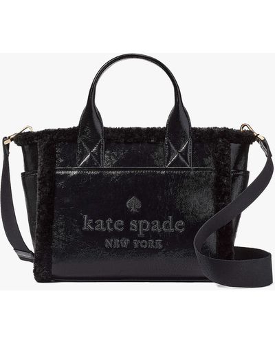 Kate Spade Jett Tote Bag aus Webpelz - Schwarz