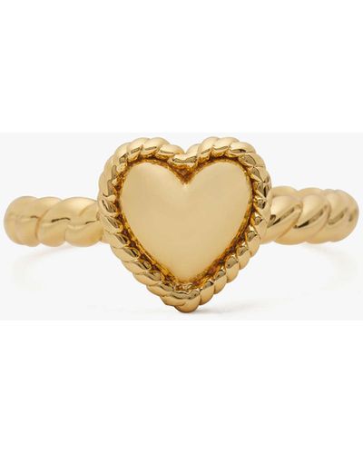 Kate Spade Golden Hour Heart Ring - Mettallic