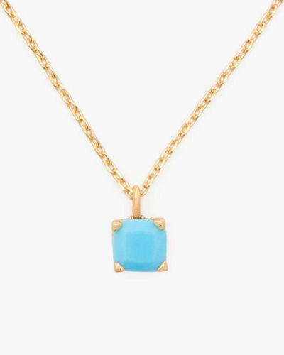 Kate Spade Little Luxuries 6mm Square Pendant - Blue
