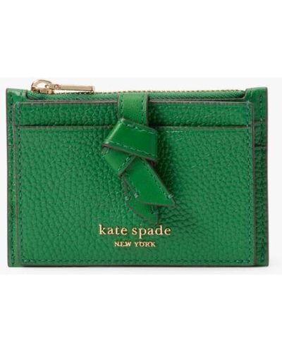 Kate Spade Knott Zip Card Holder - Green