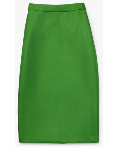 Kate Spade Duchess Satin Pencil Skirt - Green