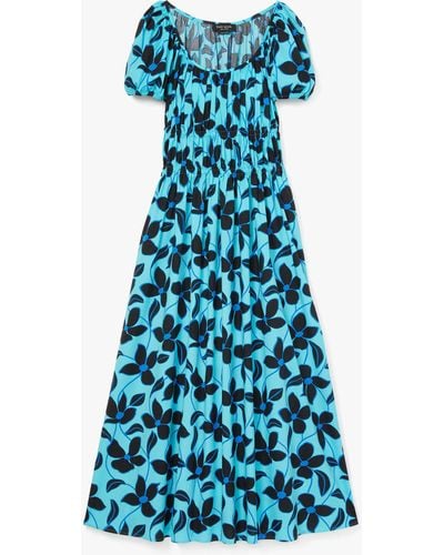 Kate Spade Floral Vines Riviera Kleid - Blau
