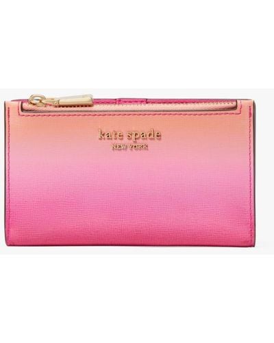Kate Spade Morgan Ombre Small Slim Bifold Wallet - Pink