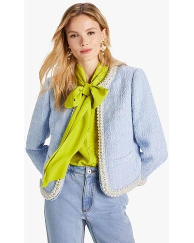 Kate Spade Pearl Embellished Tweed Jacket - Multicolour