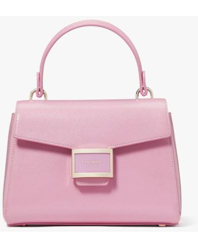Kate Spade Katy Shiny Small Top-handle Bag - Pink
