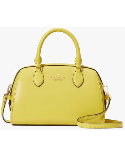Kate Spade Madison Reisetasche zum Umhängen aus Saffianleder - Gelb