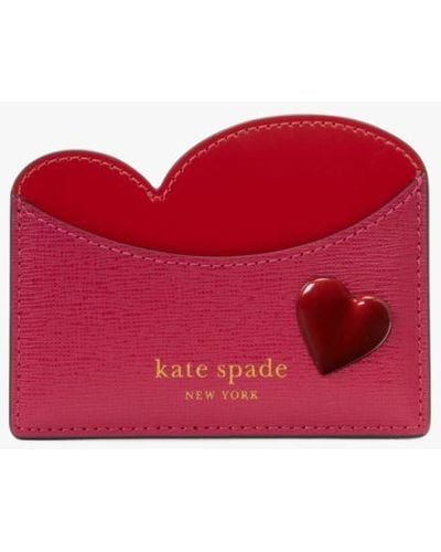 Kate Spade Pitter Patter Card Holder - Red