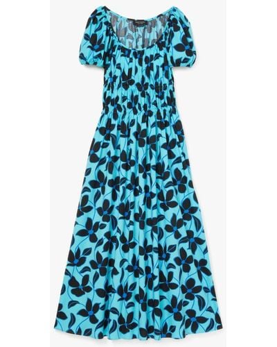 Kate Spade Floral Vines Riviera Dress - Blue