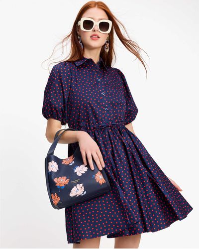 Kate Spade Spring Time Dot Millie Kleid - Blau