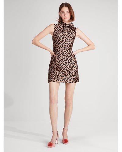 Kate Spade Leopard Jacquard Knott Dress - Black