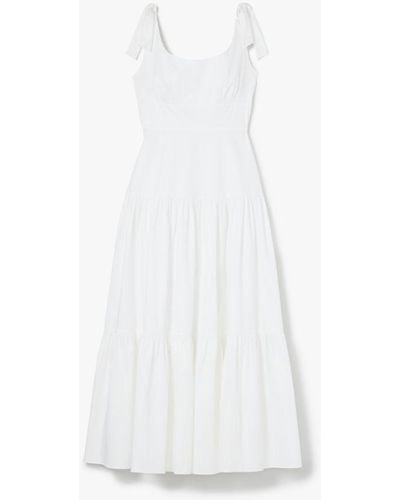 Kate Spade Poplin Tiered Maxi Dress - White