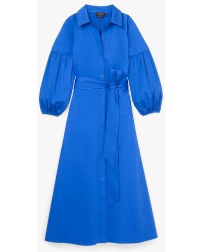 Kate Spade Poplin Midi Dress - Blue