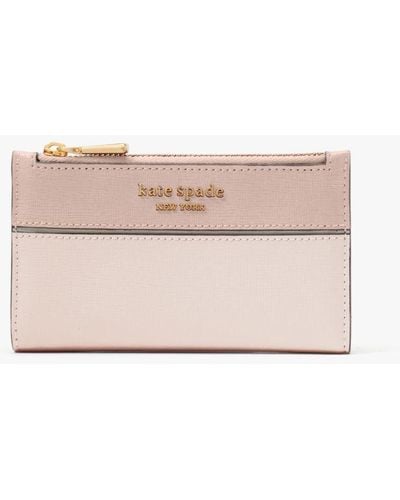 Kate Spade Morgan Colorblocked Small Slim Bifold Wallet - Pink