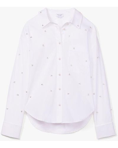 Kate Spade Embellished Poplin Shirt - White