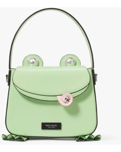 Kate Spade Lily Patent Leather 3d Frog Hobo Bag - Green