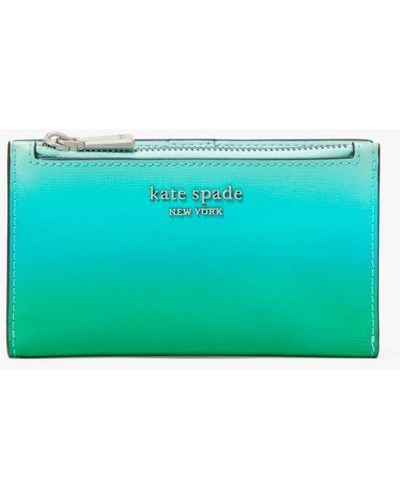 Kate Spade Morgan Ombre Small Slim Bifold Wallet - Blue