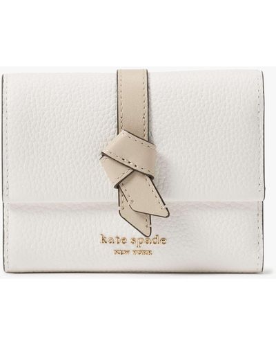Kate Spade Knott Portemonnaie in Blockfarben - Weiß
