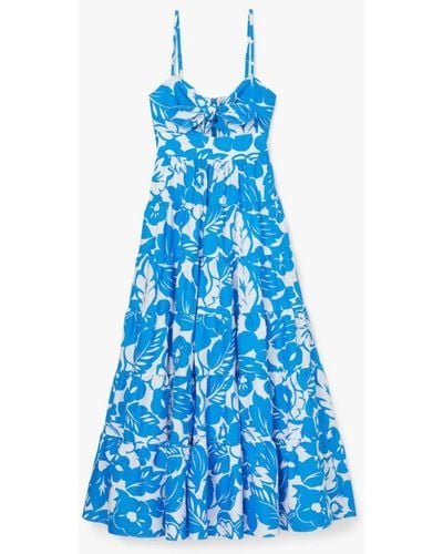 Kate Spade Tropical Foliage Irene Dress - Blue