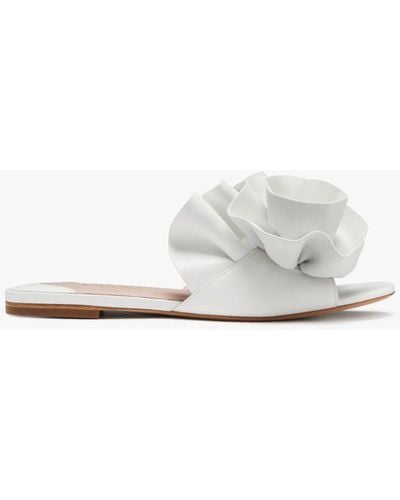 Kate Spade Flourish Slide Sandals - White