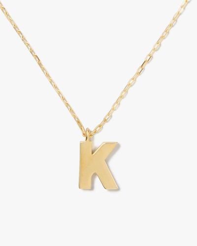 Kate Spade Kate Spade Fine Love Letter K Initial Pendant - Metallic