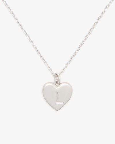 Kate Spade Initial Here L Pendant - White