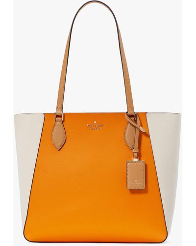 Kate Spade Poppy Colorblock Tote Bag - Orange