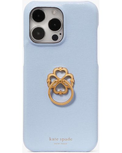 Kate Spade Morgan Spade Hülle für iPhone 15 Pro Max mit Ringhalterung - Blau
