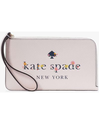 Kate Spade Lucy Handgelenktasche mit L-Reißverschluss - Weiß