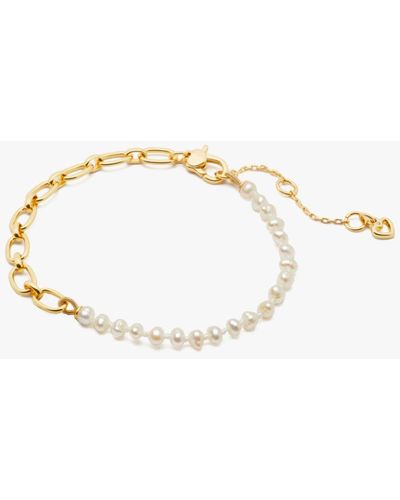 Kate Spade One In A Million Chain & Pearl Line Bracelet - Metallic