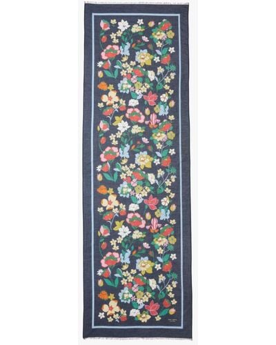 Kate Spade Flower Bed Oblong Scarf - Blue