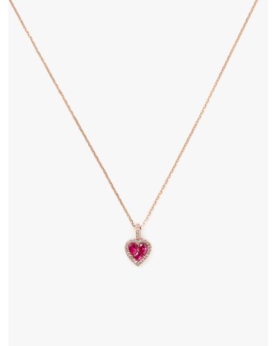 Kate Spade Spell It Out Heart Mini Pendant - Pink