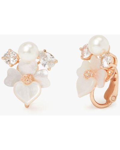 Kate Spade Cluster Studs - Clips - Natural