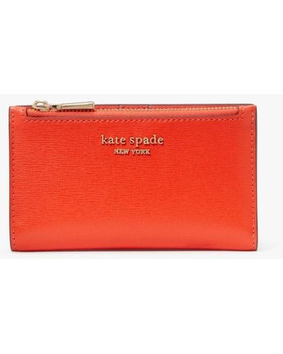 Kate Spade Morgan Small Slim Bifold Wallet - Red