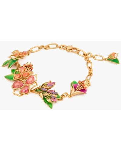 Kate Spade Paradise Floral Statement Bracelet - Metallic