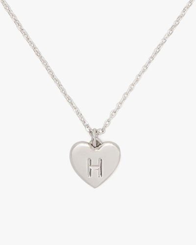 Kate Spade Initial Here H Pendant - White