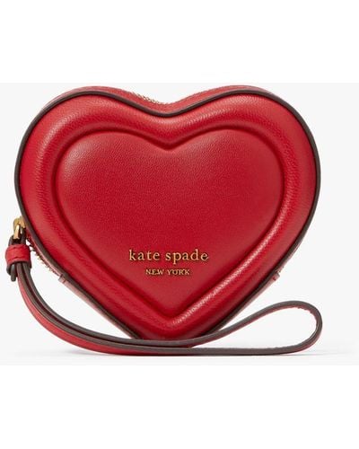 Kate Spade Pitter Patter Heart Convertible Coin Purse - Red
