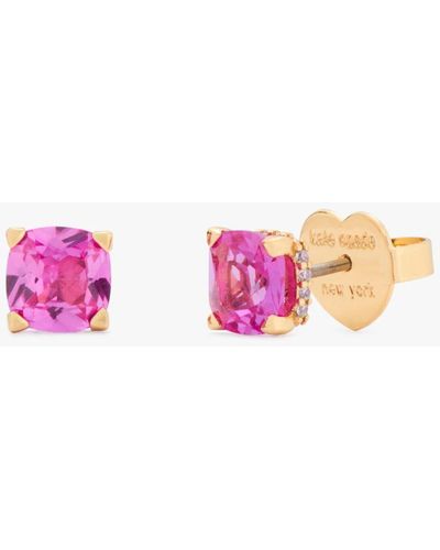 Kate Spade Little Luxuries 6mm Square Studs - Pink