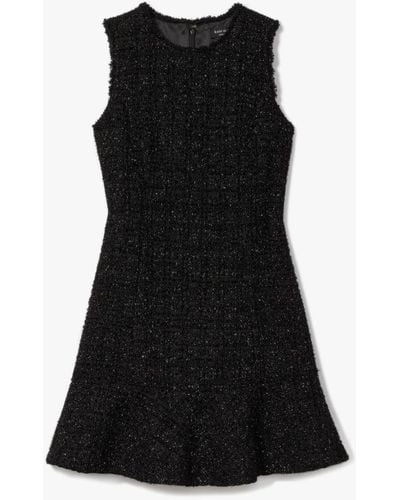 Kate Spade Flounce Tweed Dress - Black