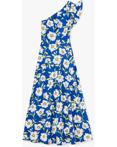 Kate Spade Sunshine Floral Ein-Schulter-Kleid - Blau
